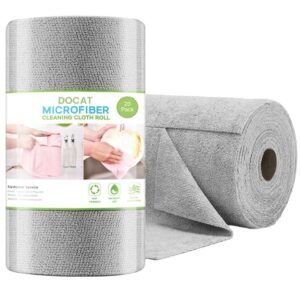 DOCAT Microfiber Cleaning Cloth Roll | Tear-Away Reusable Cloth for Kitchen & Electronics