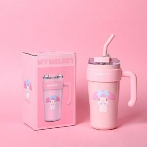 860ML Stainless Steel Tumbler with Straw, Vacuum Insulated Coffee Tumbler