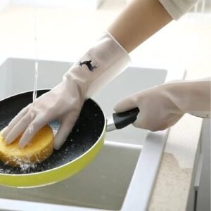 DOCAT Reusable PVC Cleaning Gloves | Skin-Friendly Waterproof Kitchen & Household Gloves